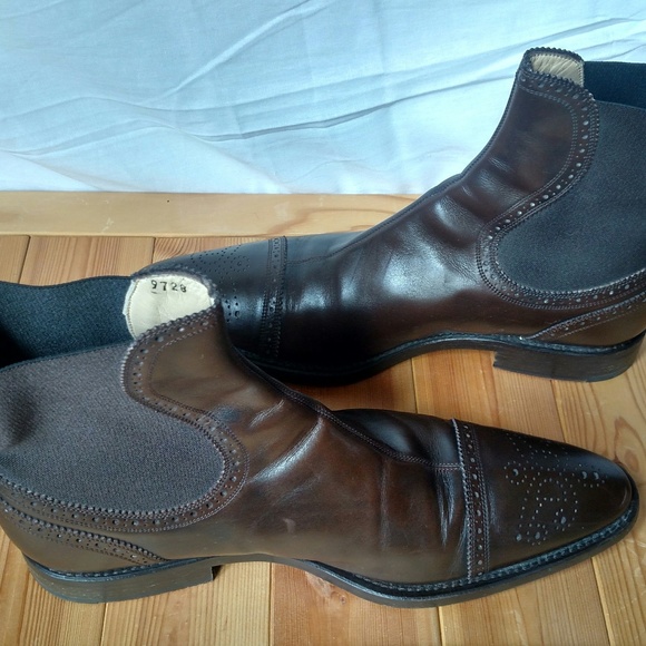 Men's Dolce & Gabbana Wingtip Ankle Boots Brown - Picture 4 of 8